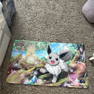 Pokemon Eevee Adventure Playmat with Green and Blue Accents
